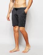 Farah Jersey Lounge Shorts In Slim Fit - Black