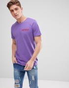 Jack & Jones Originals T-shirt With Heart Text - Purple
