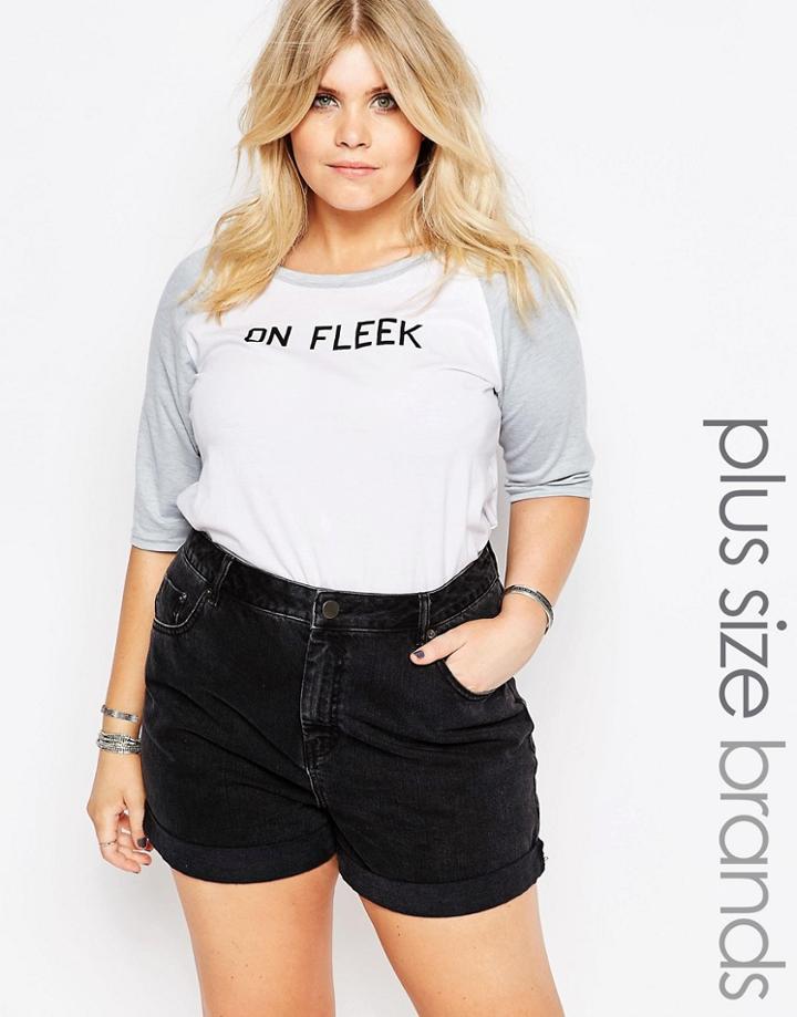 Alice & You 'on Fleek' Contrast Raglan Tee - White