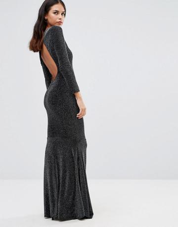Honor Gold Sophia Backless Maxi Dress - Black