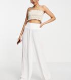 Vero Moda Petite Beach Pants In White