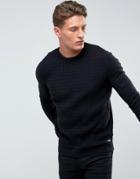 Threadbare Cable Knit Sweater - Black