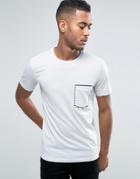 Jack & Jones Core T-shirt With Printed Pocket Detail - Gray