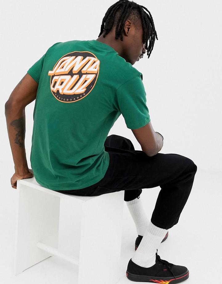 Santa Cruz Fish Eye Dot Back Print T-shirt In Green - Green