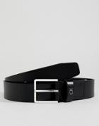 Calvin Klein Mino Leather Belt In Black