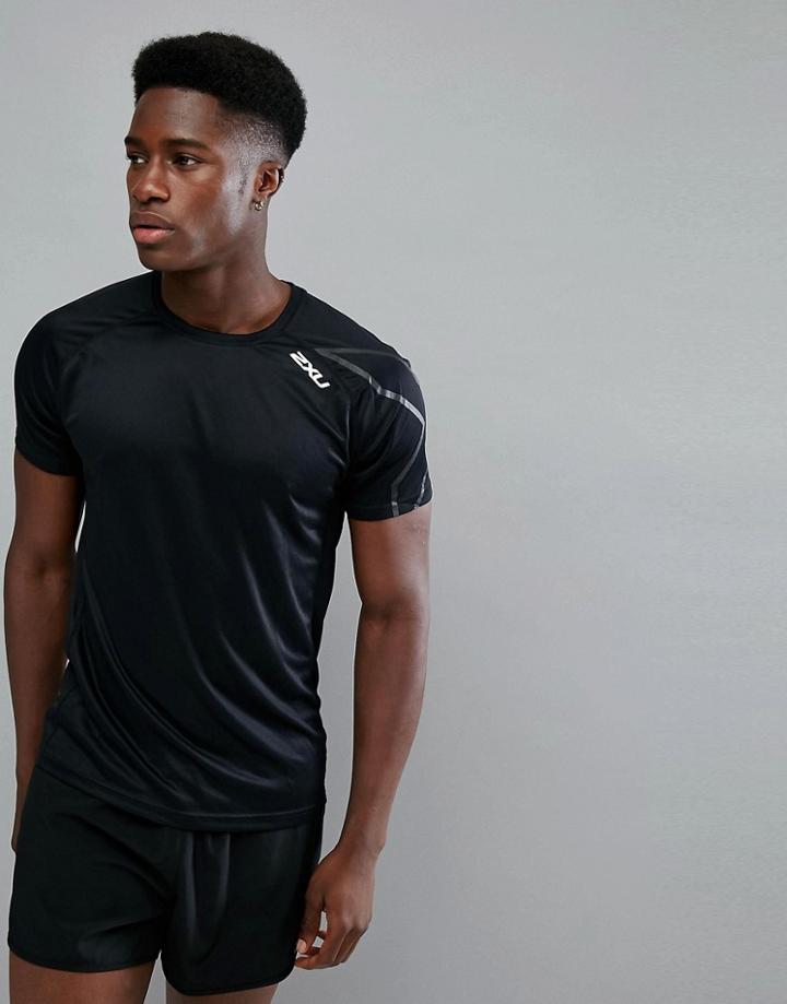 2xu Running Active T-shirt In Black Mr4818a-blk - Black