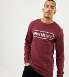 North 56.4 Tall Crew Neck Sweat With Logo - Red