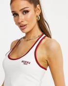 Guess Racer Back Tank Top In White