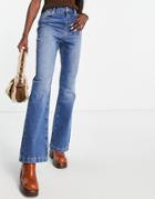 Whistles Authentic High Waist Flared Jean In Blue