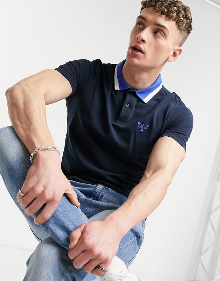 Barbour Beacon Alston Polo In Navy