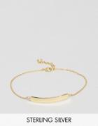 Asos Gold Plated Sterling Silver Id Bracelet - Gold