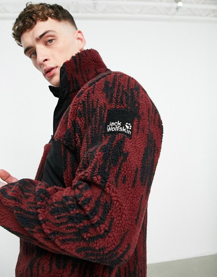 Jack Wolfskin 365 Fearless Snap Fleece In Red