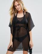 Echo Beach Smock Dress - Black
