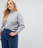 Asos Curve Sweater In Silk Blend - Gray