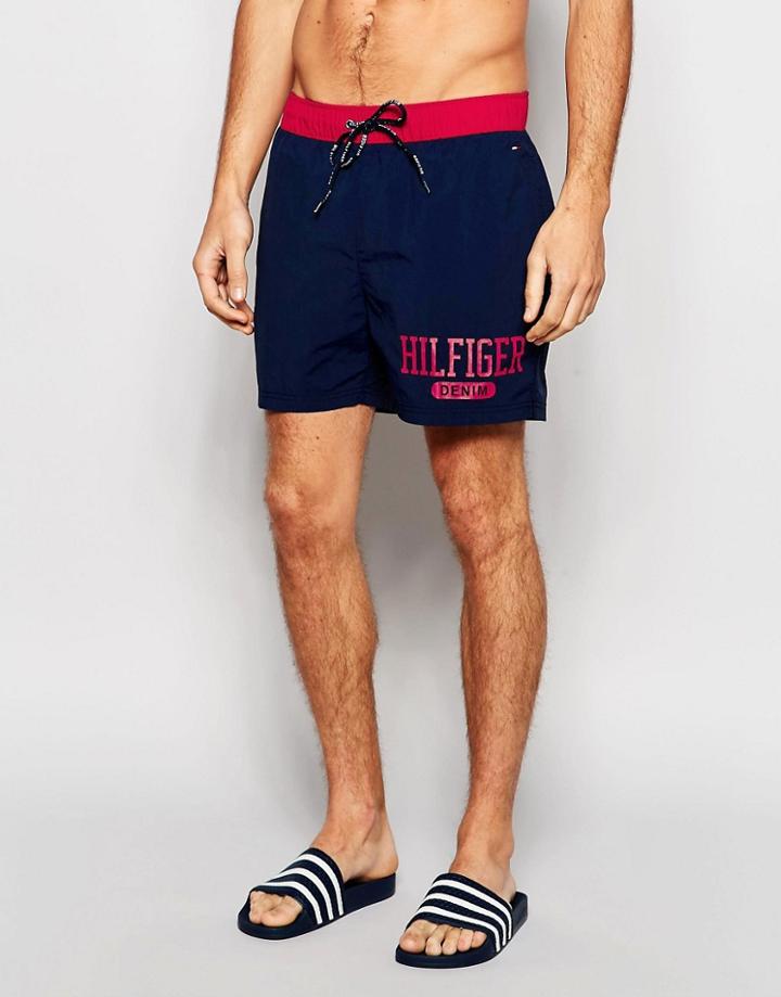 Tommy Hilfiger Color Block Swim Short Navy - Navy