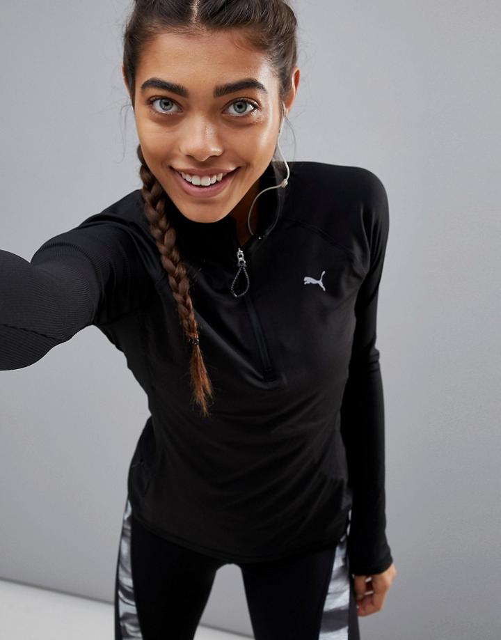 Puma Running Zip Top - Black