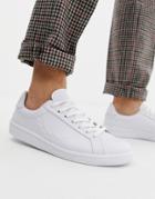 Fred Perry B721 Embossed Laurel Leather Sneakers In White - White