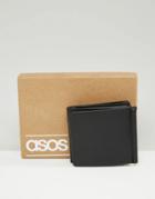 Asos Trifold Wallet With Money Clip - Black