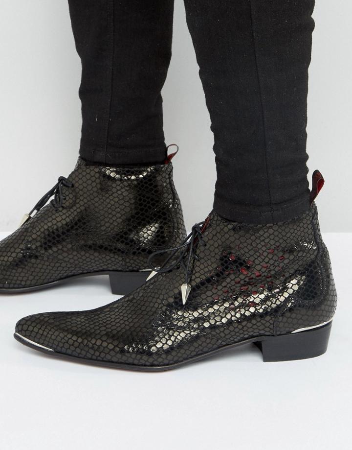 Jeffery West Adam Ant Shot Blast Chukka Boots - Black