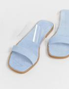 Asos Design Flirt Clear Slides - Blue