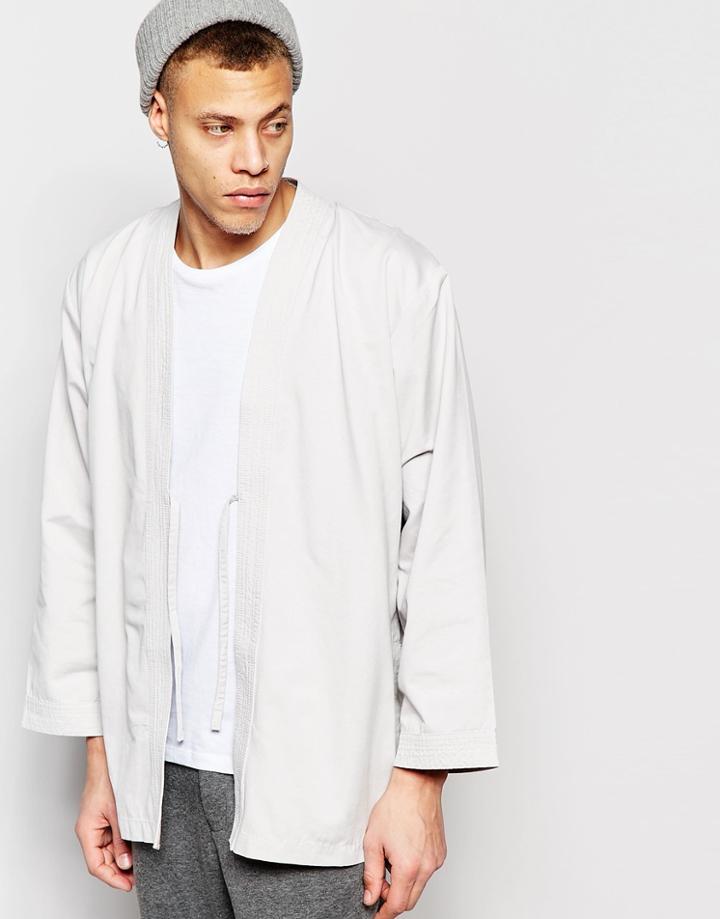 Waven Kimono Jacket Imma Mink Gray - Mink Gray