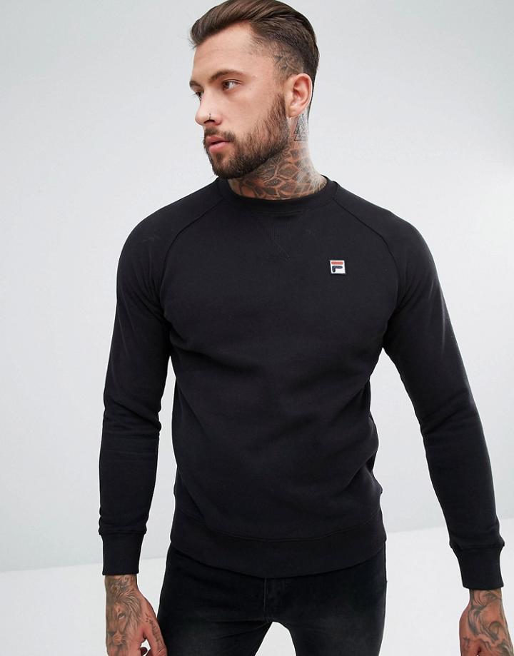 Fila Vintage Sweatshirt With Small Logo In Black - Black