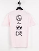 Asos Daysocial T-shirt With Graphic Back Print In Pink