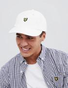 Lyle & Scott Logo Cord Baseball Cap In White - White