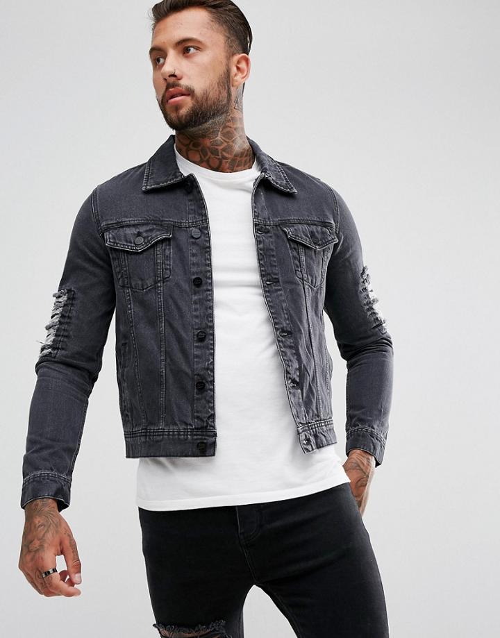 Hoxton Denim Denim Jacket - Black