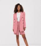 Asos Design Tall Mom Suit Shorts-pink