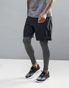 Saucony Running Interval 2-in-1 Shorts In Black Sa81185-bkbk - Black