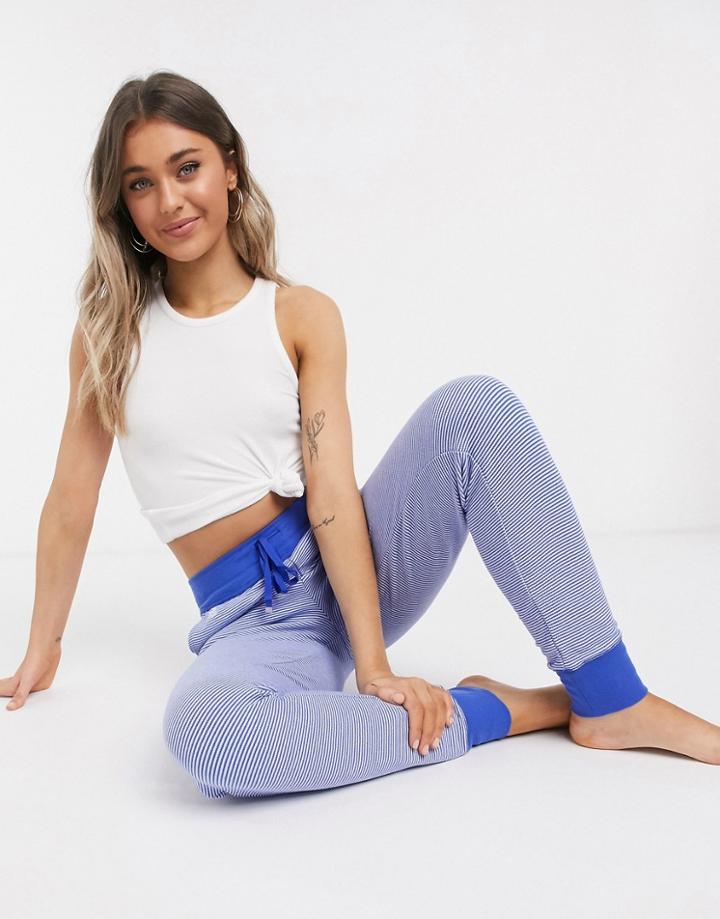 Lauren By Ralph Lauren Lounge Cuffed Sweatpants In Light Blue-blues