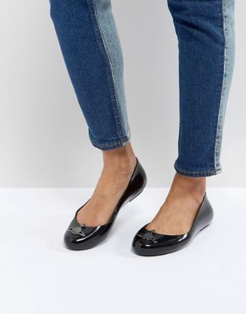 Vivienne Westwood For Melissa Black Space Love Flat Shoes - Black