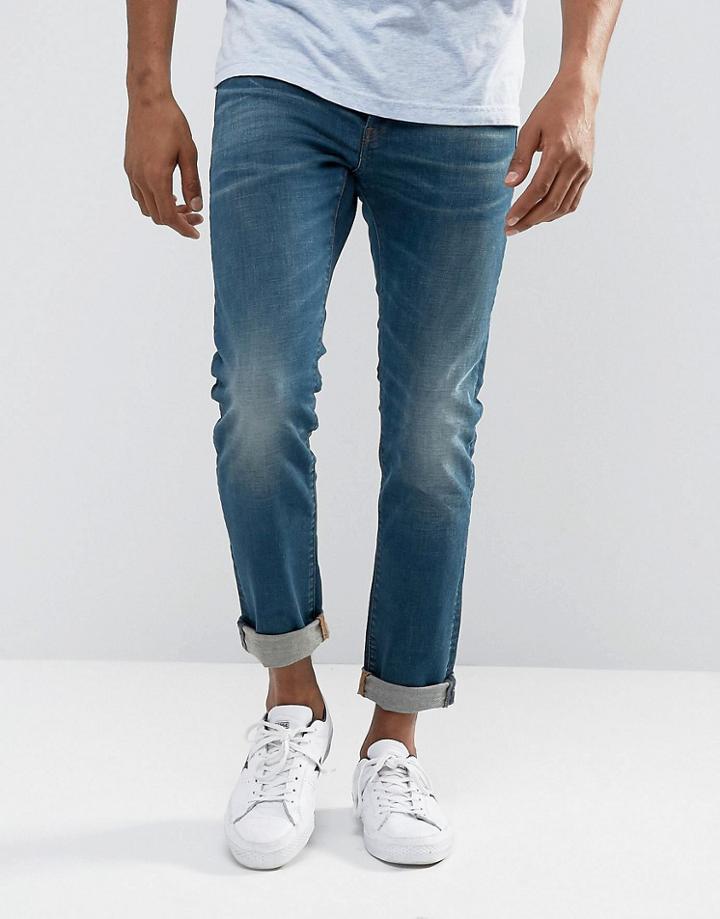 G-star 3301 Slim Medium Aged Wash Jean - Blue