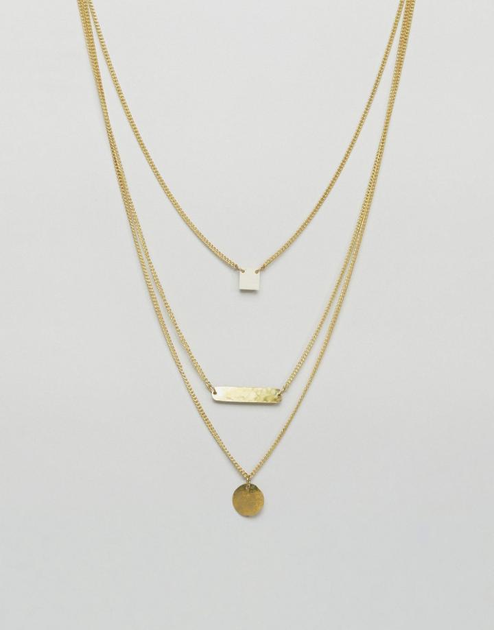 Made Dainty Trio Layered Necklace - Gold