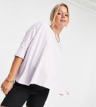 Asos Design Maternity Slouchy T-shirt With Batwing Sleeve In Lilac-purple