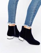 Asos Afira Ankle Boots - Navy