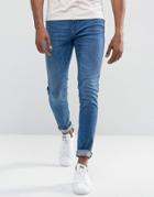 Blend Twister Slim Fit Jean Contrast Pocket Light Wash - Blue