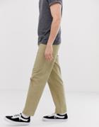Asos Design Utility Pants In Washed Stone Canvas
