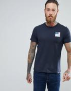 Farah Slim Fit Flanders Graphic Logo T-shirt In Navy - Navy