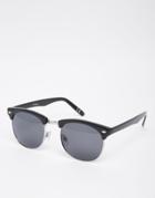 Jeepers Peepers Retro Sunglasses In Black Smoke - Black