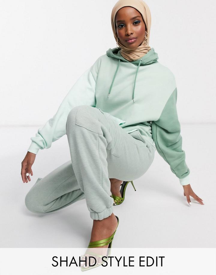 Asos Design Sweatpants In Heather With Zip Side Pockets-white