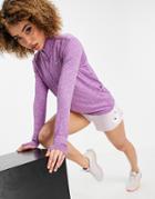 Nike Running Element Long Sleeve Top In Purple