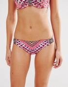 Butterfly By Matthew Williamson Geo-tribal Printed Bikini Bottom - Multi