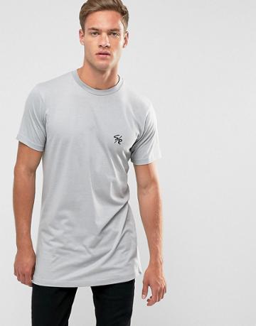 Saints Row Longline T-shirt In Gray - Gray