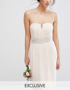 Tfnc Wedding Wide Sash Belt With Pretty Embellishment - Pink