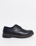 Red Tape Wax Leather Lace Up Shoe In Black
