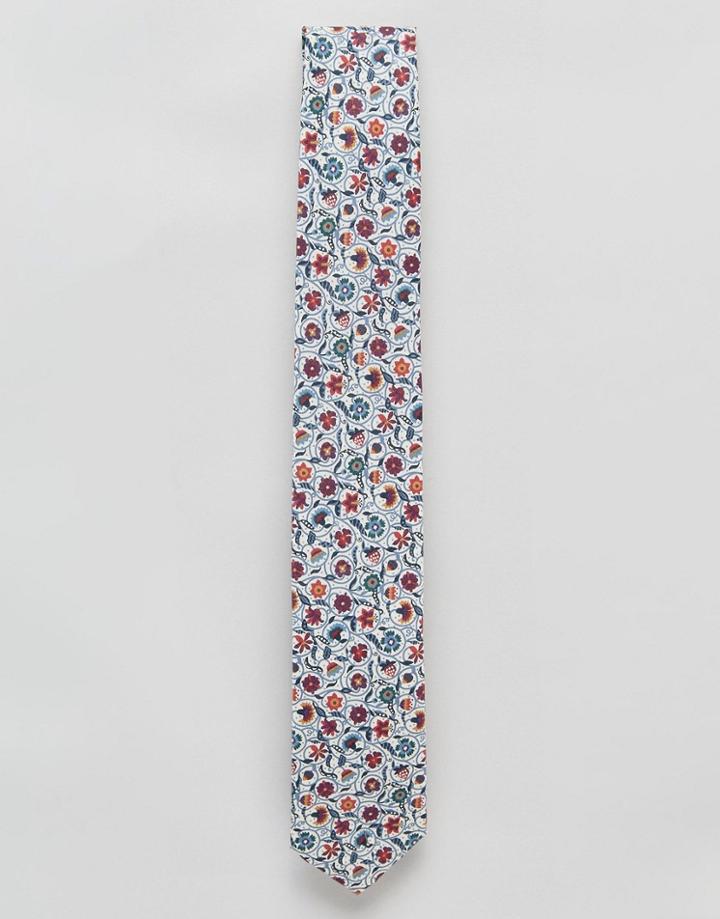 Gianni Feraud Liberty Print Le Temps Viendra Tie - Multi