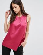 Y.a.s Drape Front Top - Beat Red