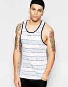 Another Influence Reverse Geo-tribal Print Tank - White